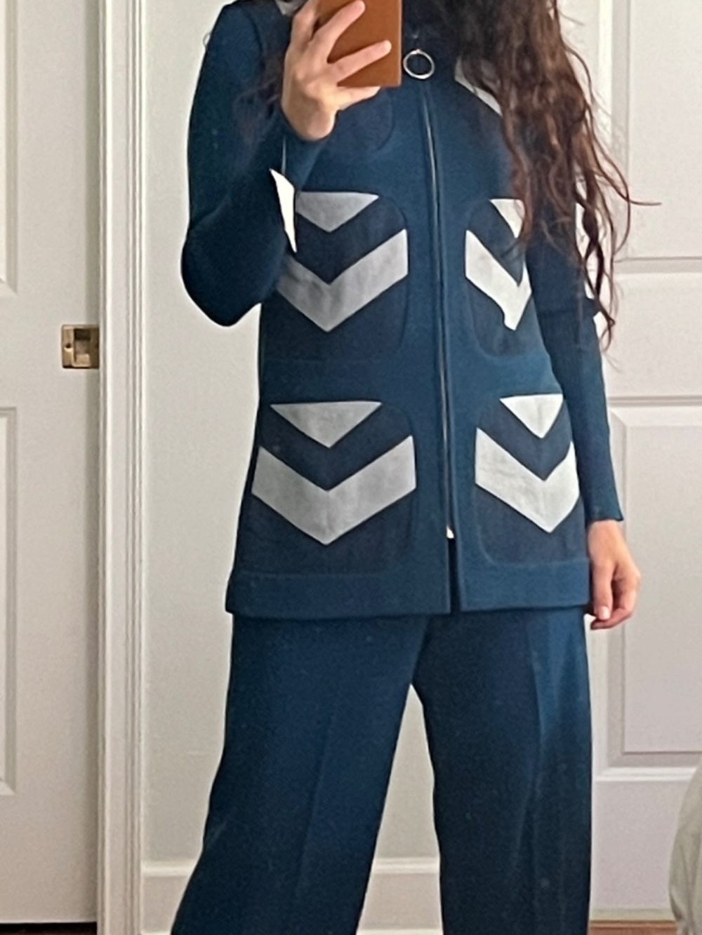 Vintage 1970s B. Altman & Co. 3-Piece Wool Set | Teal Blue | Size Petite 8